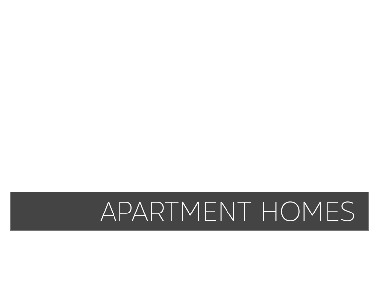 the logo for apartment homes against a white background